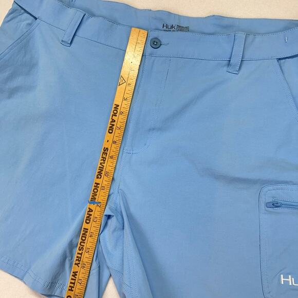 Huk Fishing Chino 6.5" Mens XXXL Blue Performance Shorts 44x6.5 Elastic Waist - Picture 14 of 16